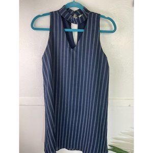 Sweet Wonderer Striped Blue/white Dress